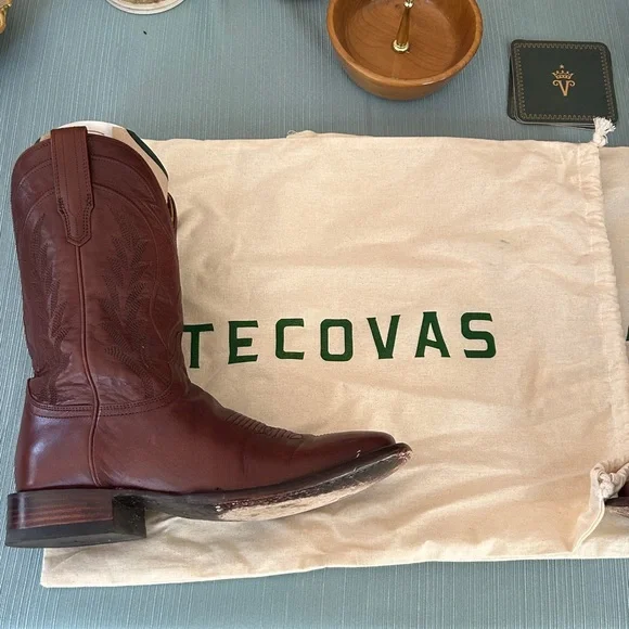 Tecovas The Doc Rich Brown Western Men’s Boots Genuine Leather Mens Size 10.5 D - Picture 12 of 16